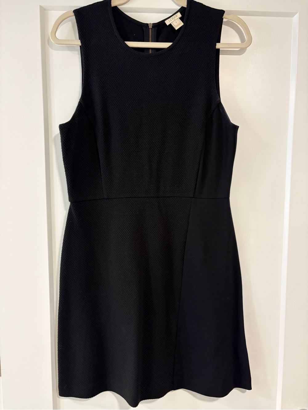 J. Crew Factory Black Textured Sleeveless Mini Dress